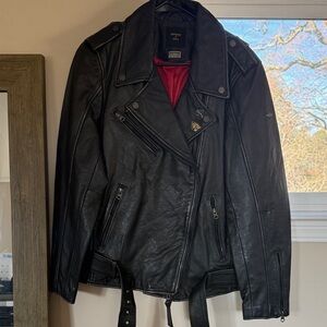 Superdry Vintage Boyfriend Leather Jacket